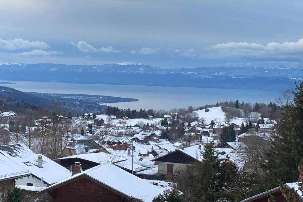 Duplex En Station Vue Sur Lac Leman Thollon-les-Memises Esterno foto