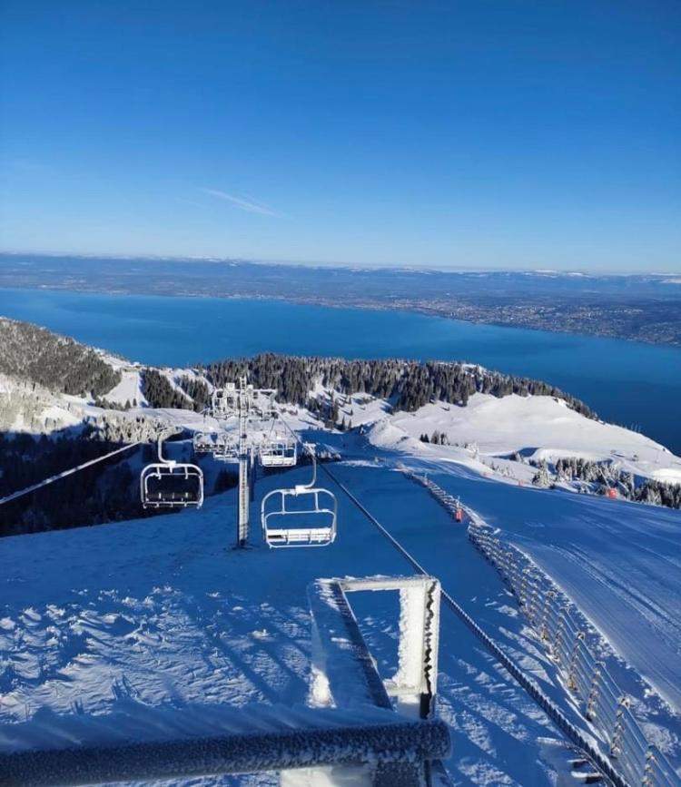 Duplex En Station Vue Sur Lac Leman Thollon-les-Memises Esterno foto